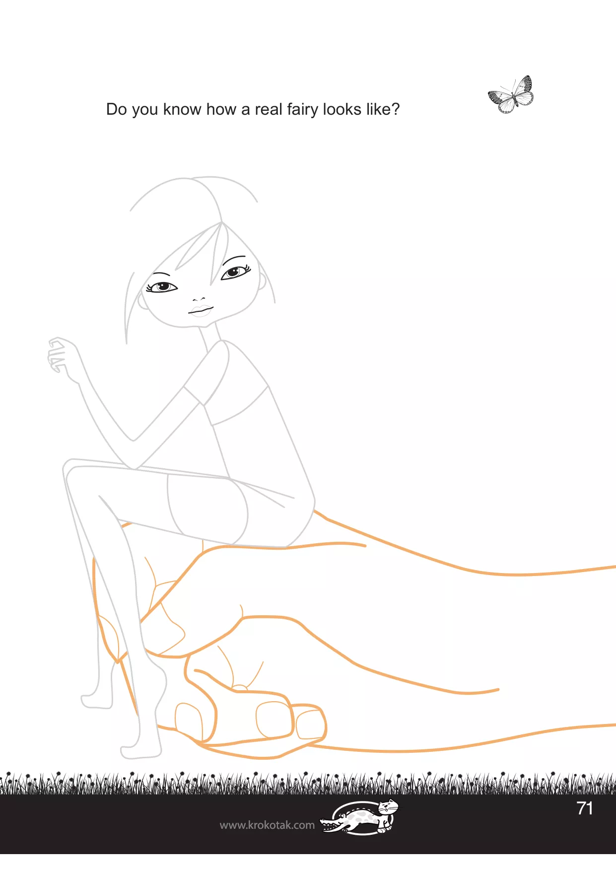 手工着色的女孩