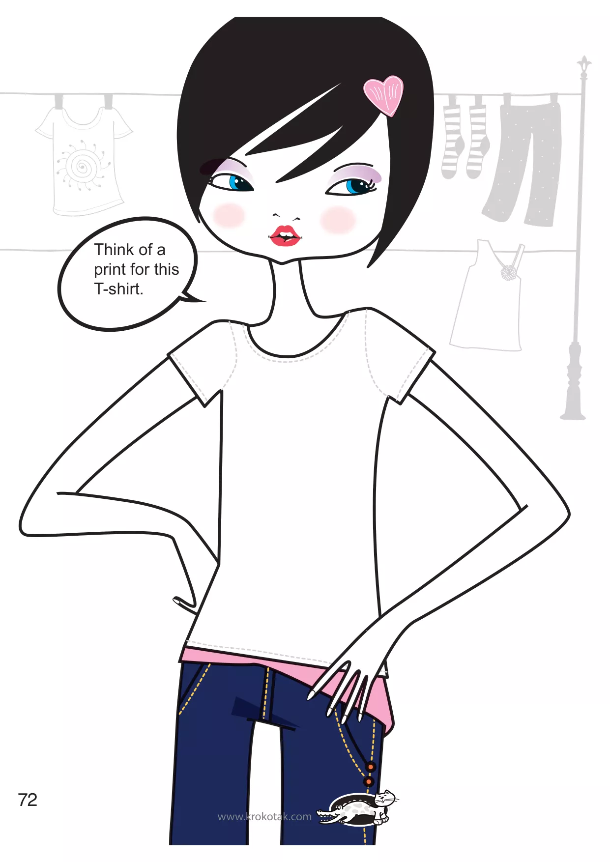 手工着色的女孩