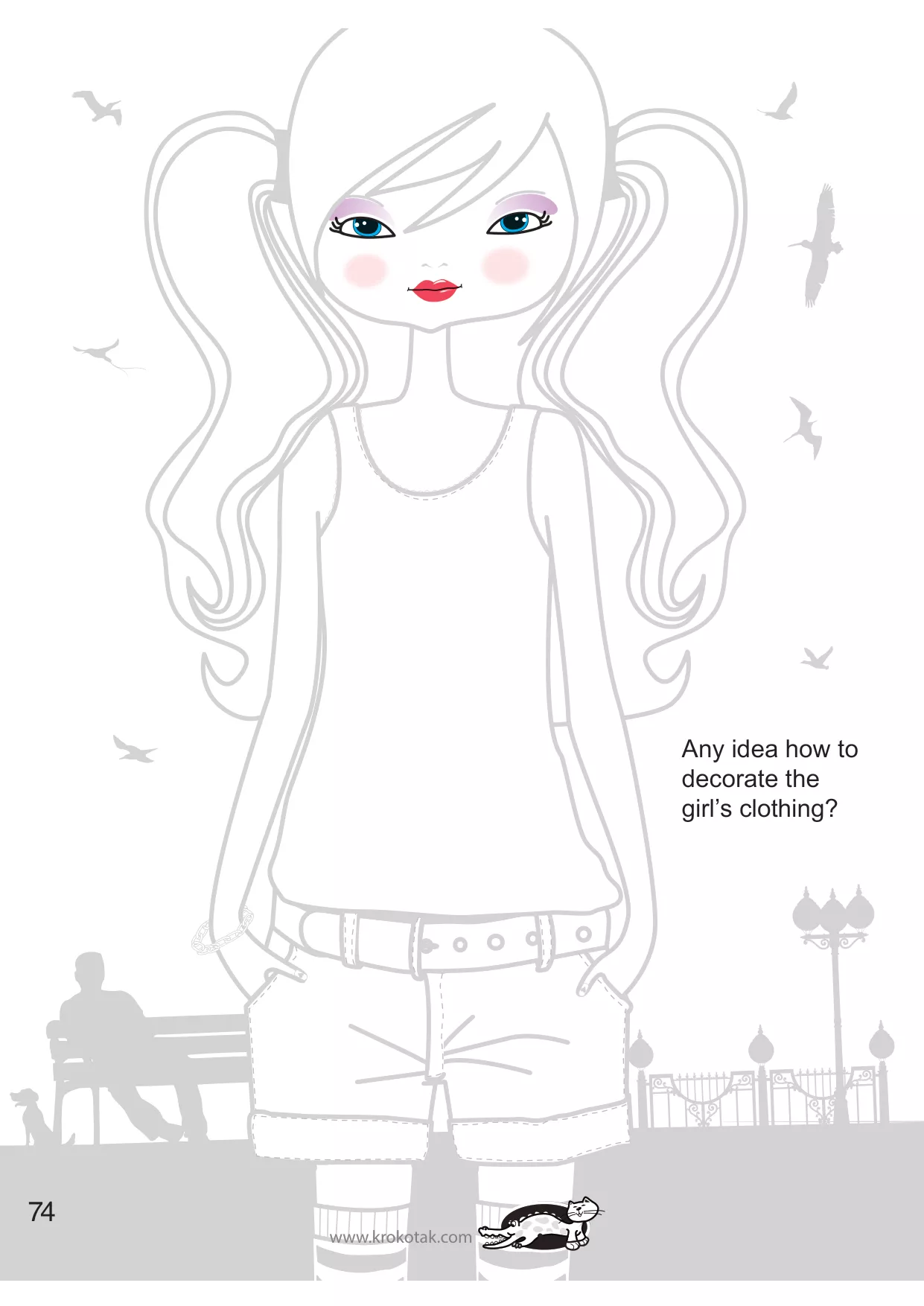 手工着色的女孩