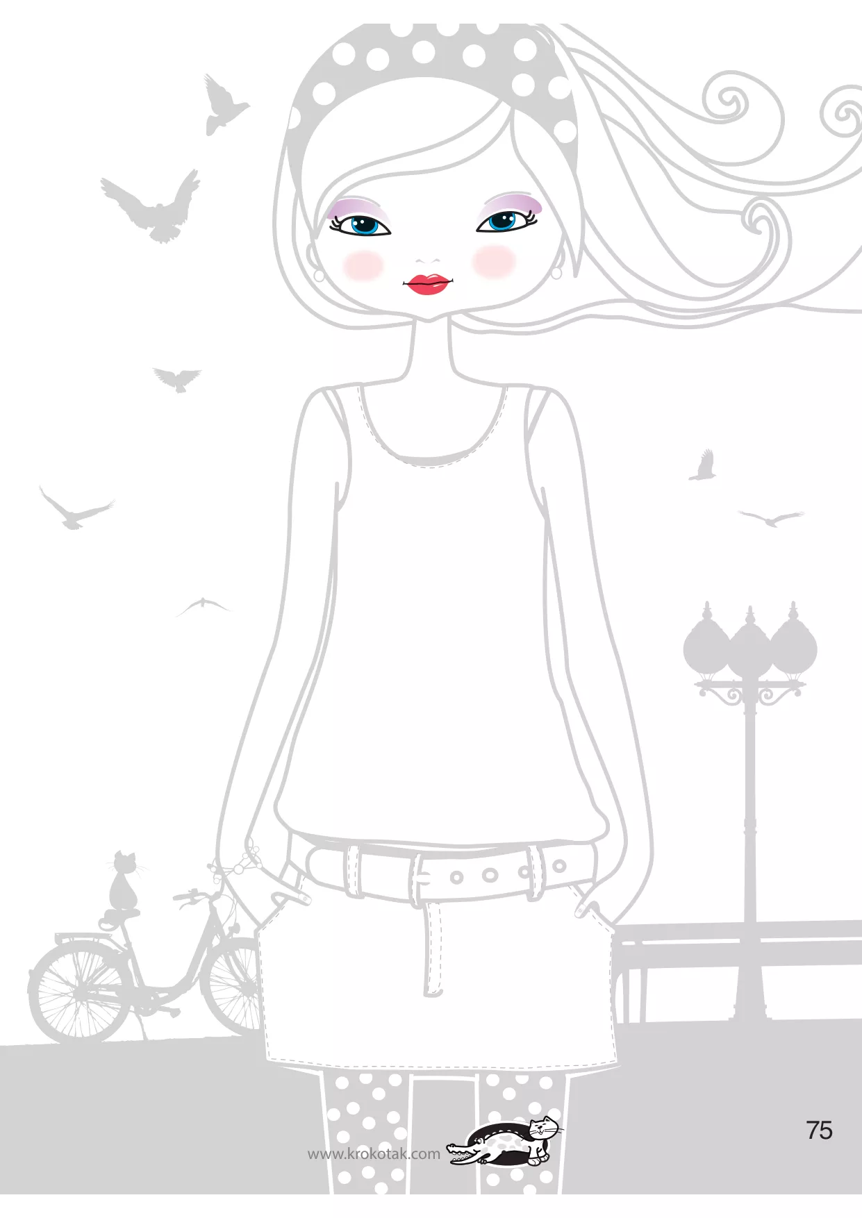 手工着色的女孩