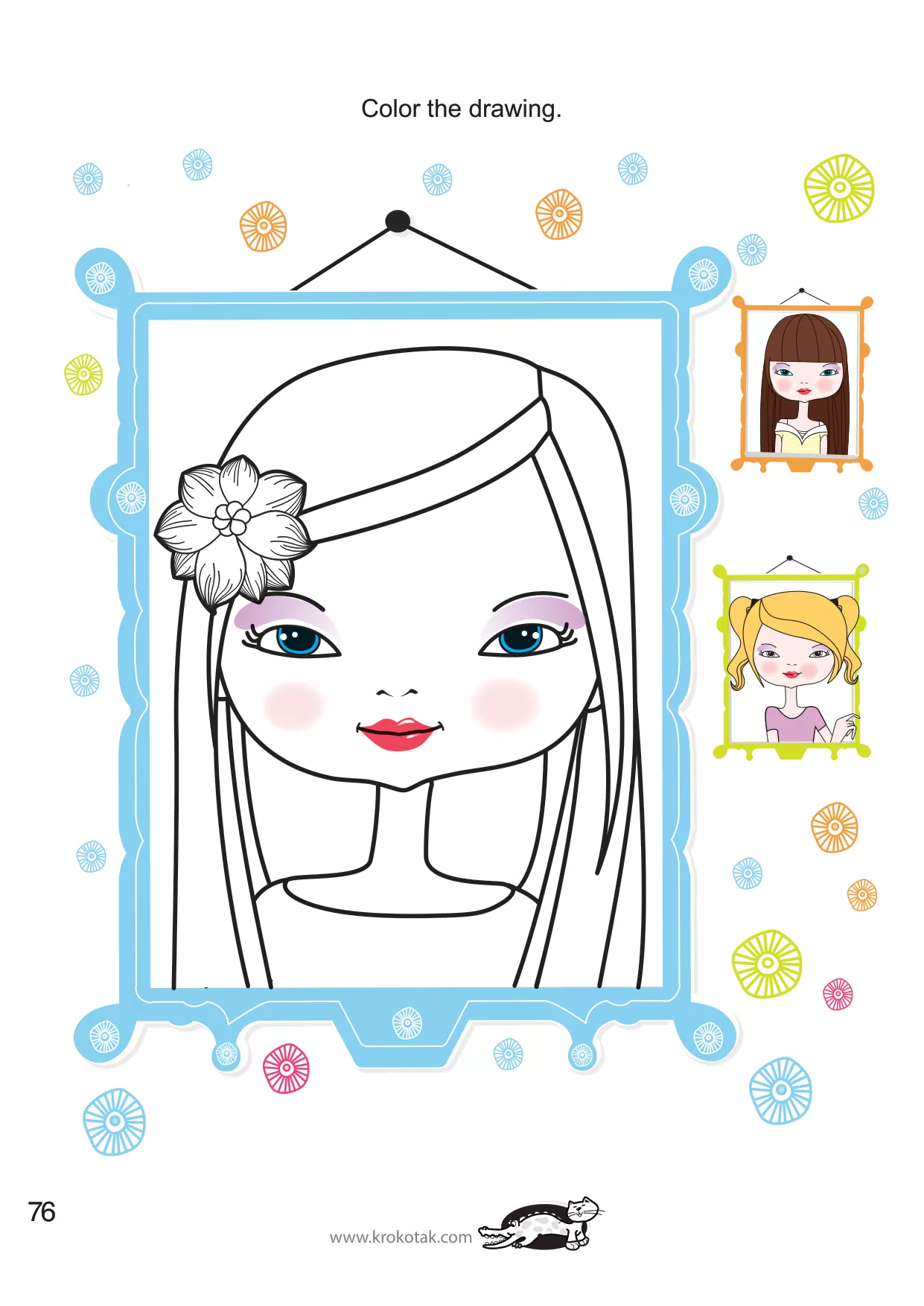 手工着色的女孩