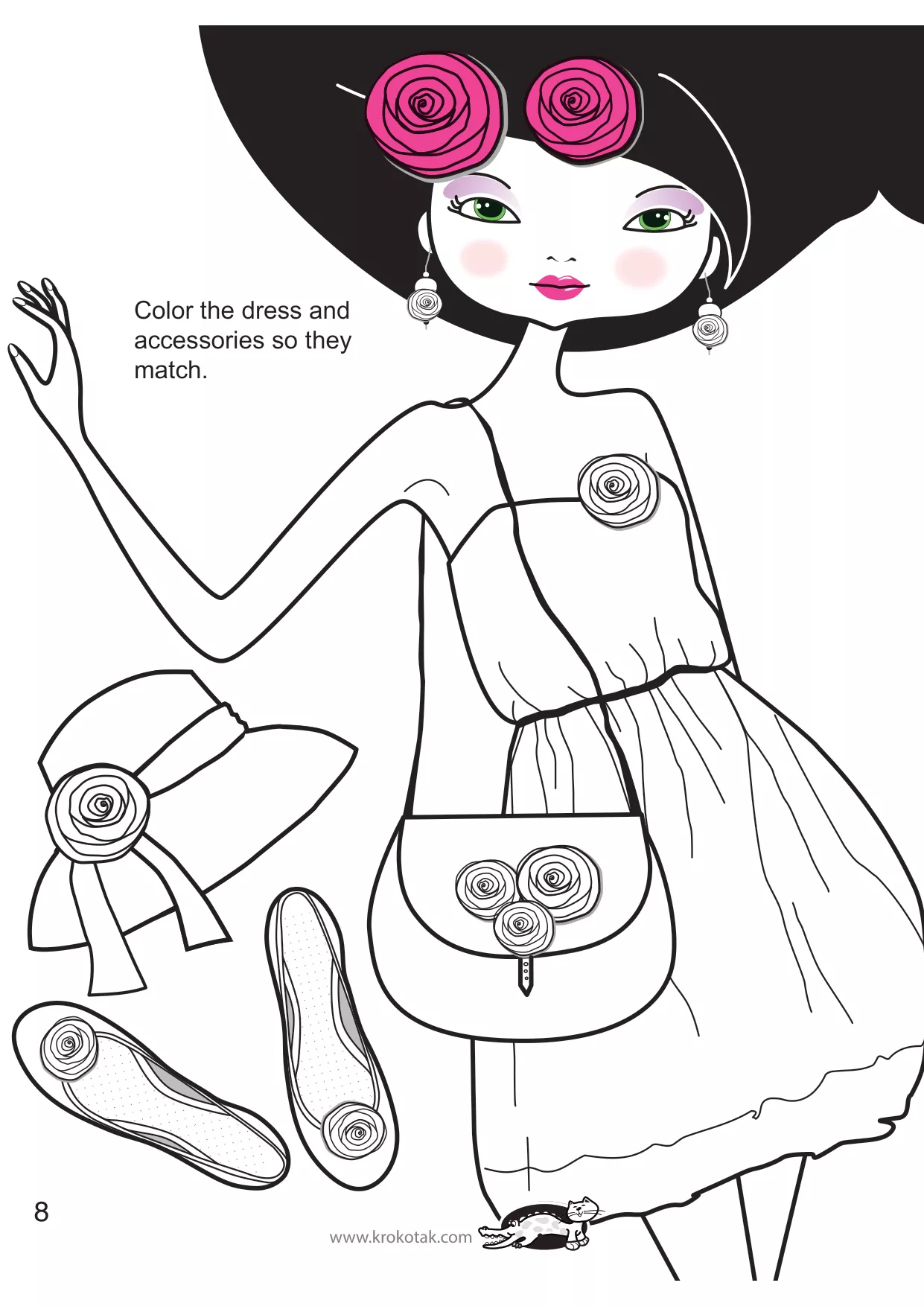 手工着色的女孩