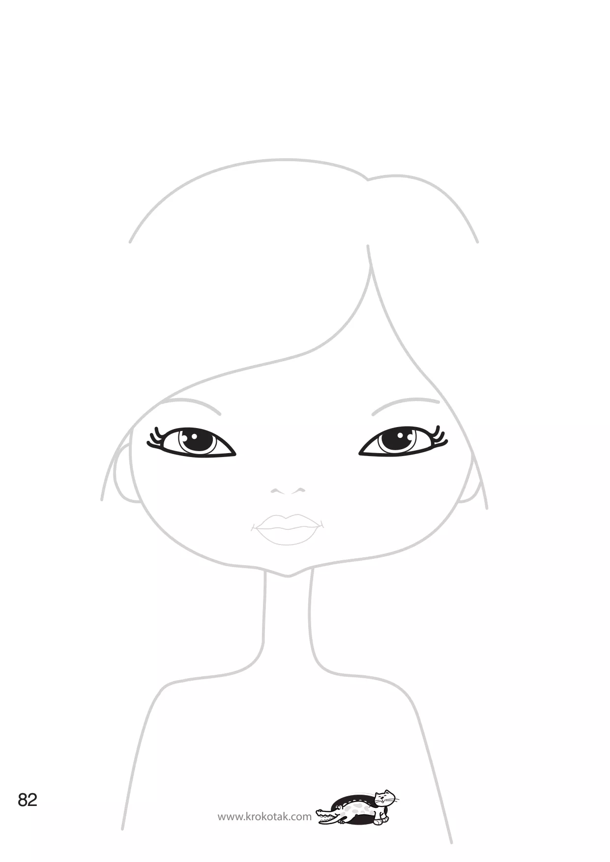 手工着色的女孩