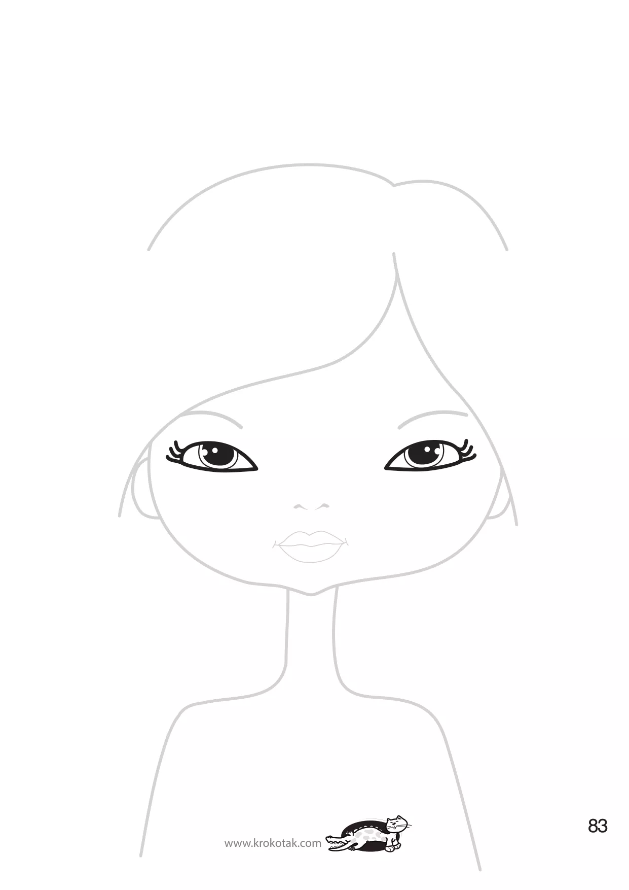 手工着色的女孩