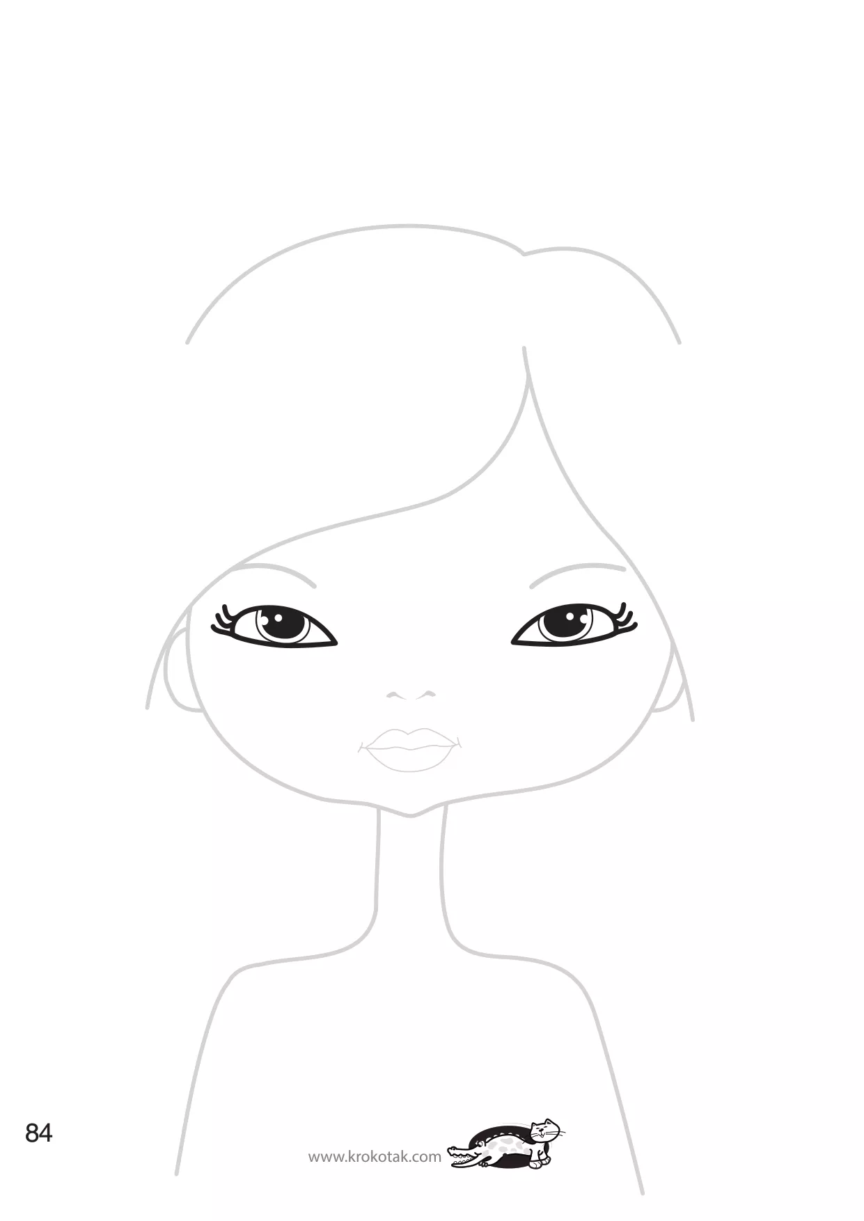 手工着色的女孩