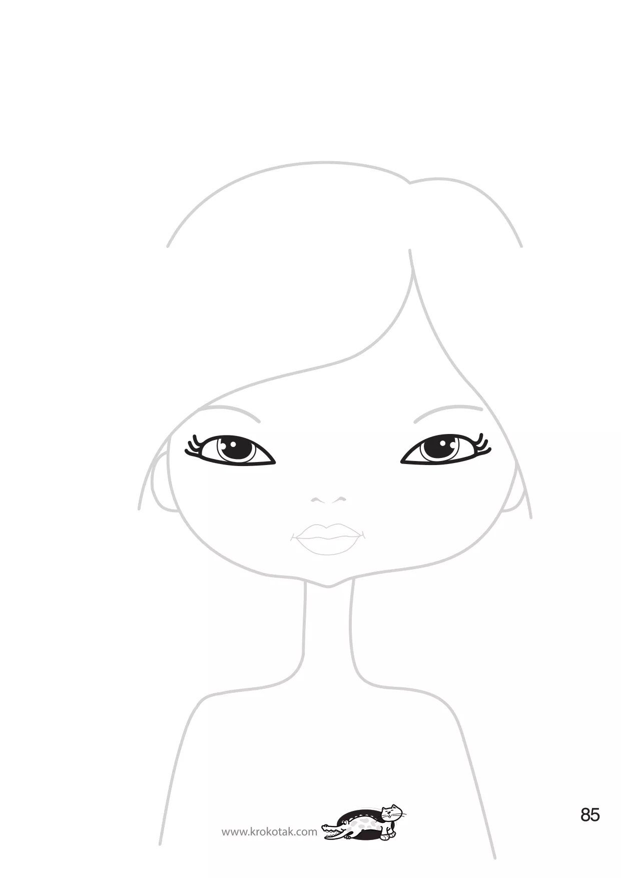 手工着色的女孩