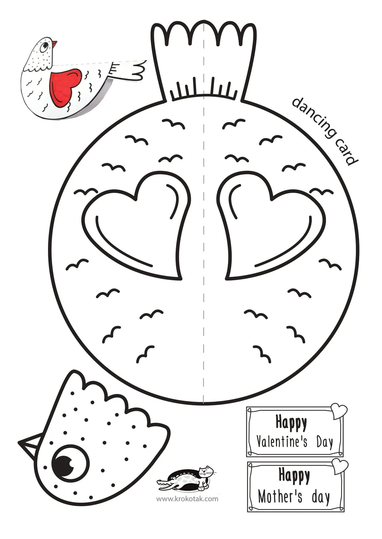 手工着色母亲节情人节