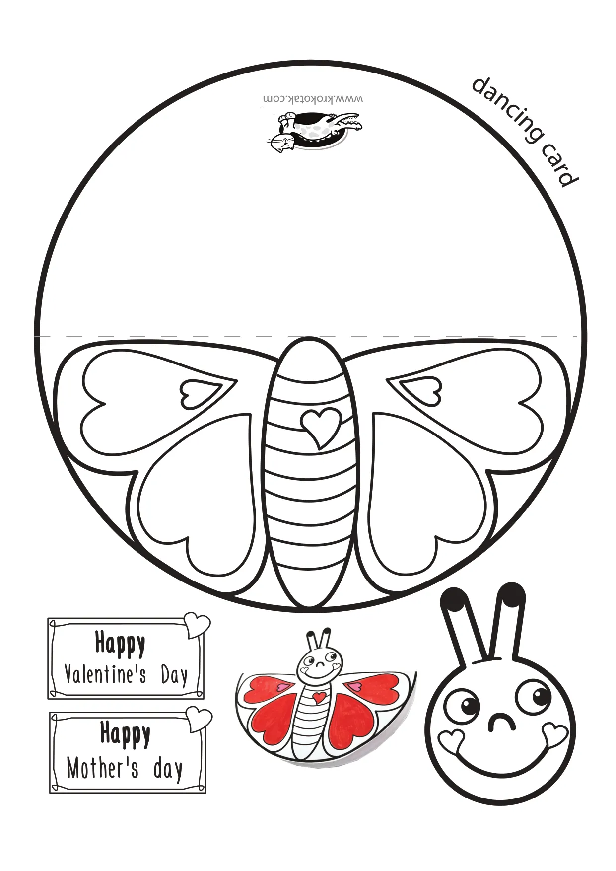 手工着色母亲节情人节