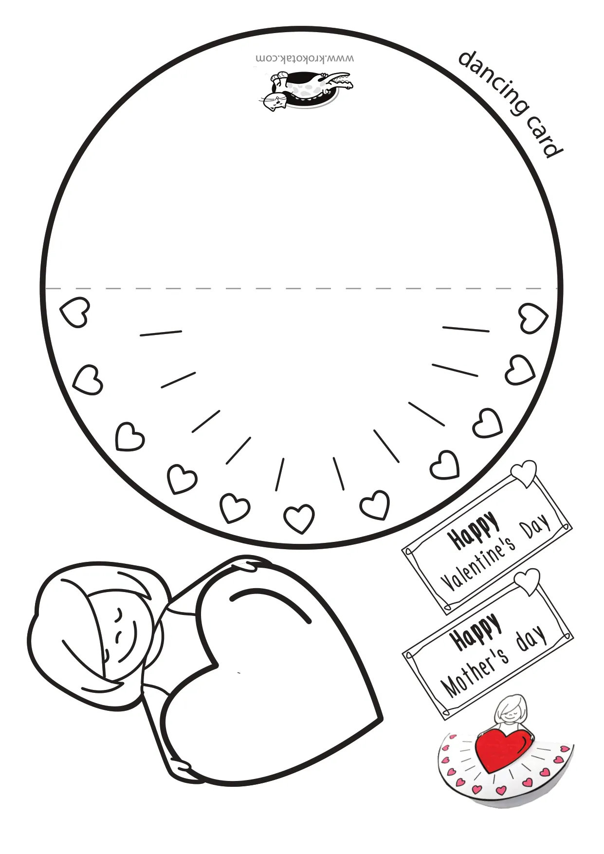 手工着色母亲节情人节