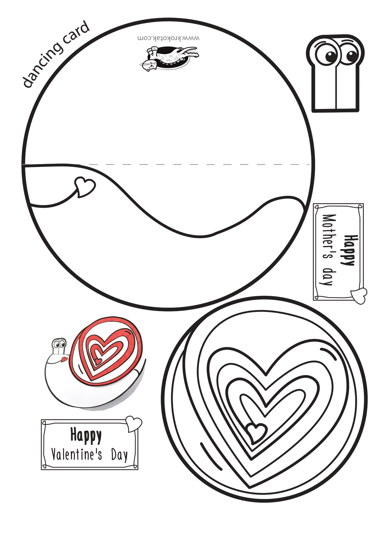 手工着色母亲节情人节