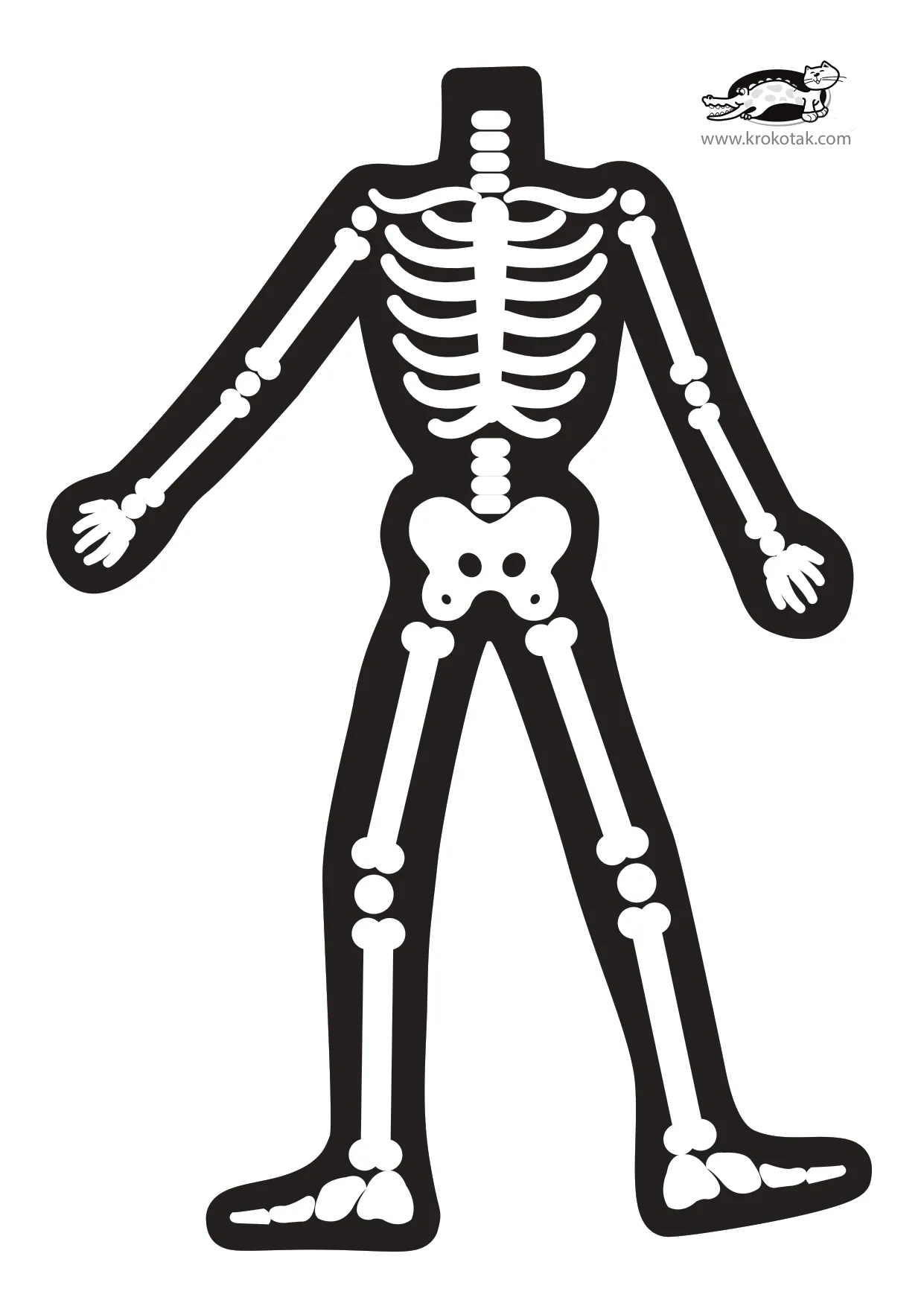 手工着色万圣节骷髅