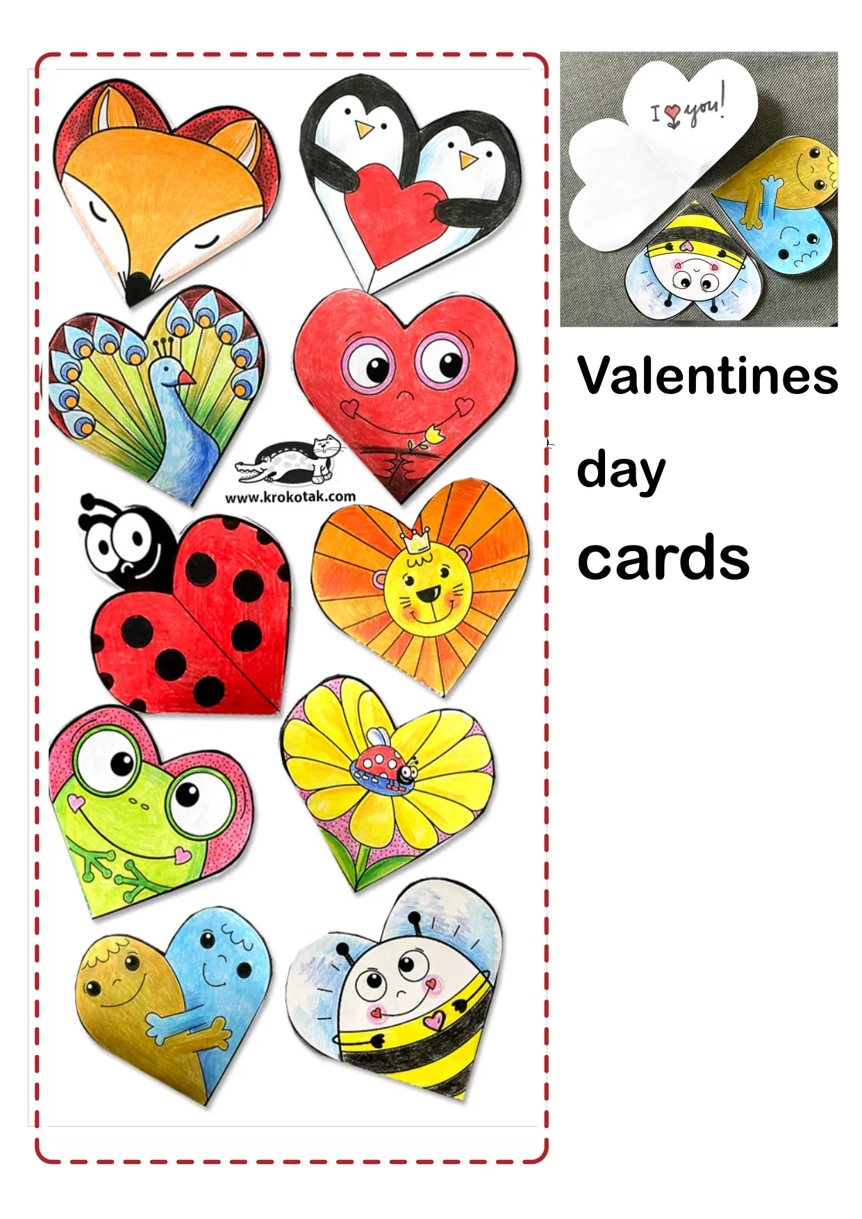 制作情人节手工着色