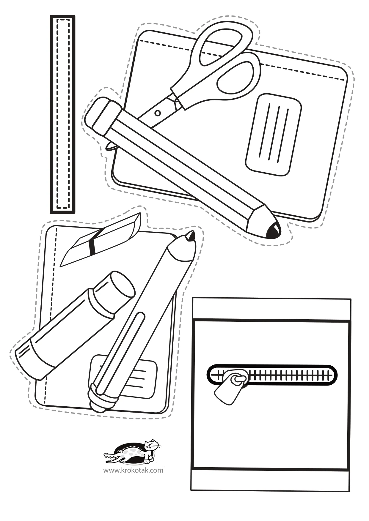 书包手工涂色上学用
