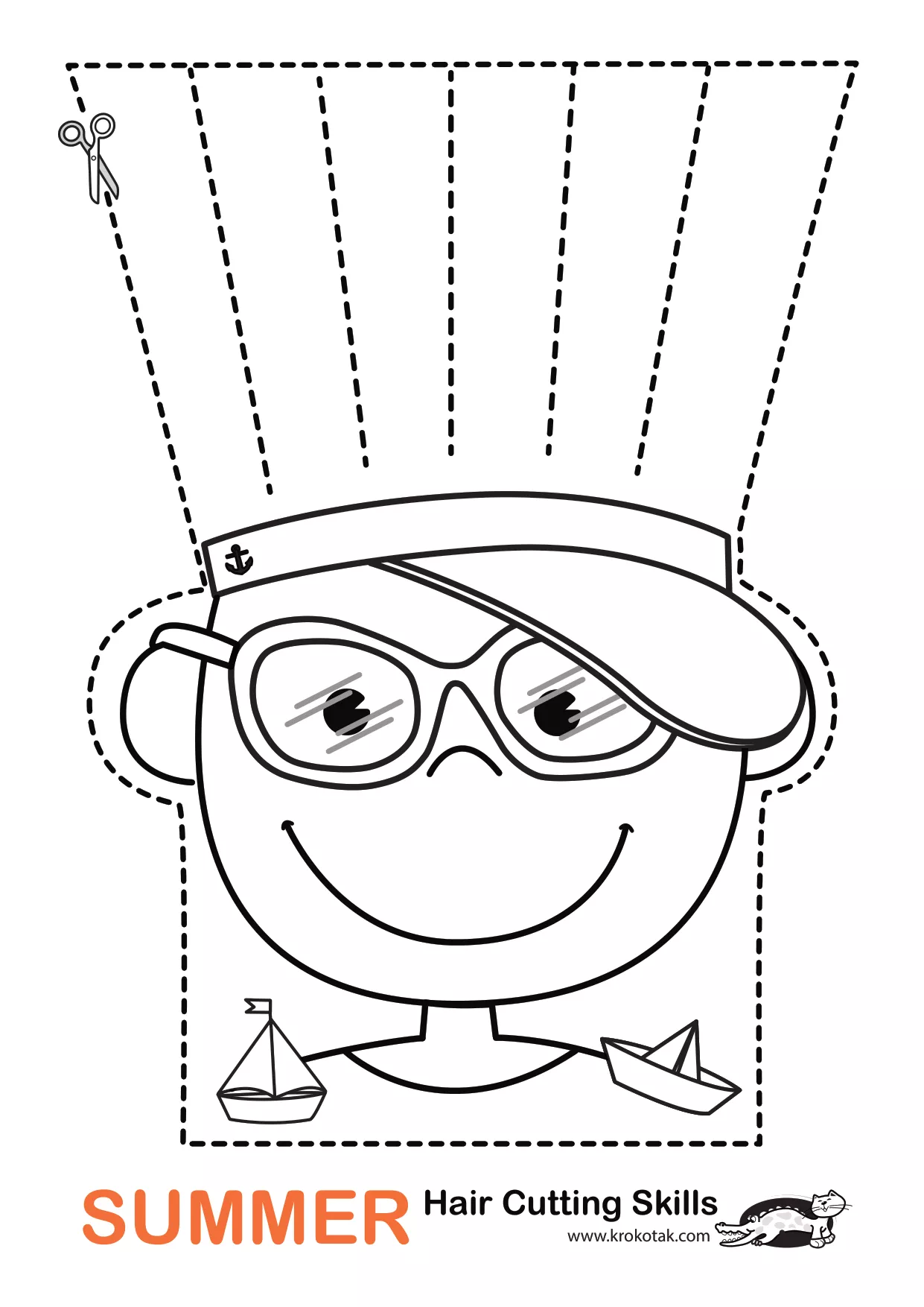 手工着色西瓜剪刀