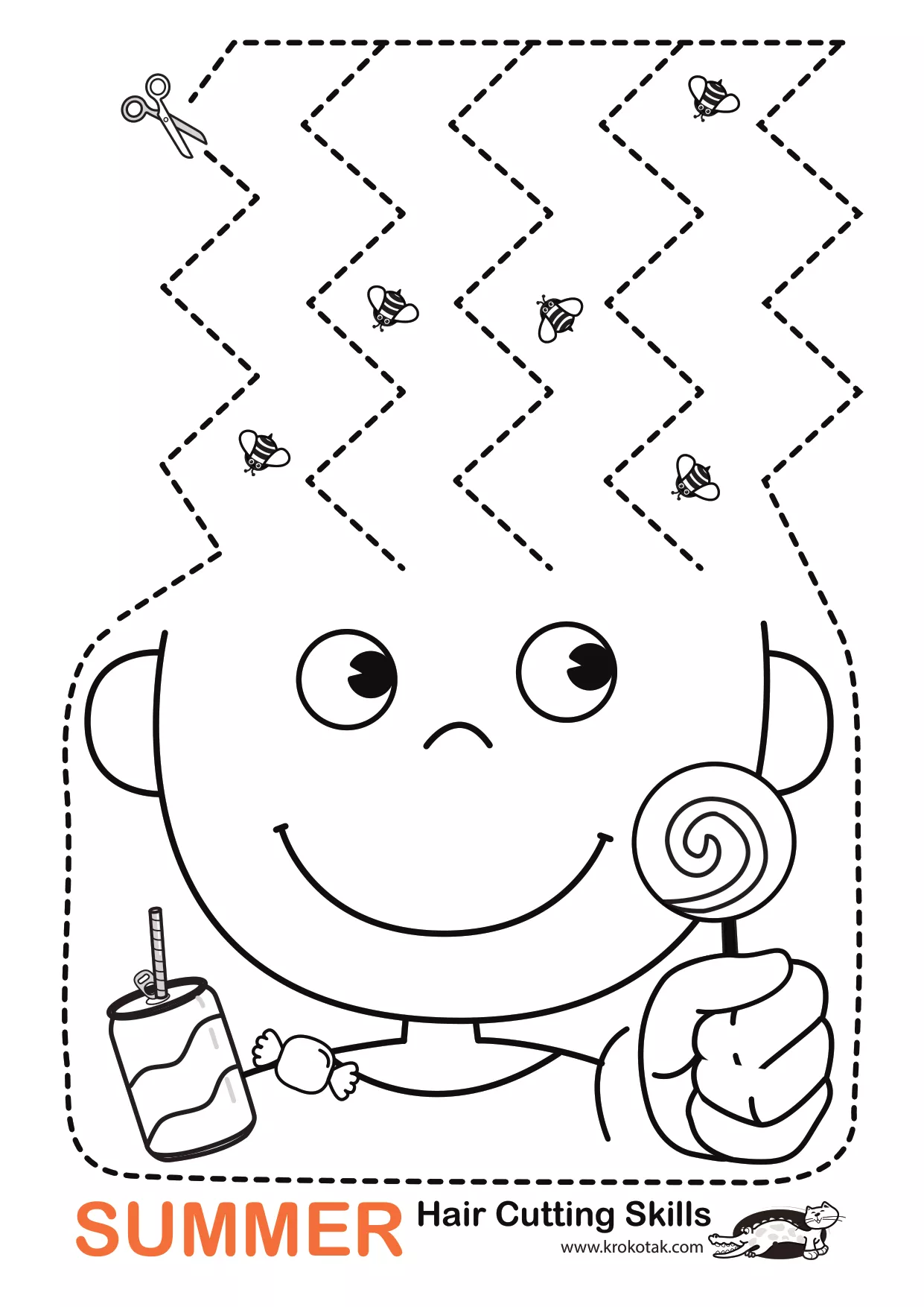 手工着色西瓜剪刀