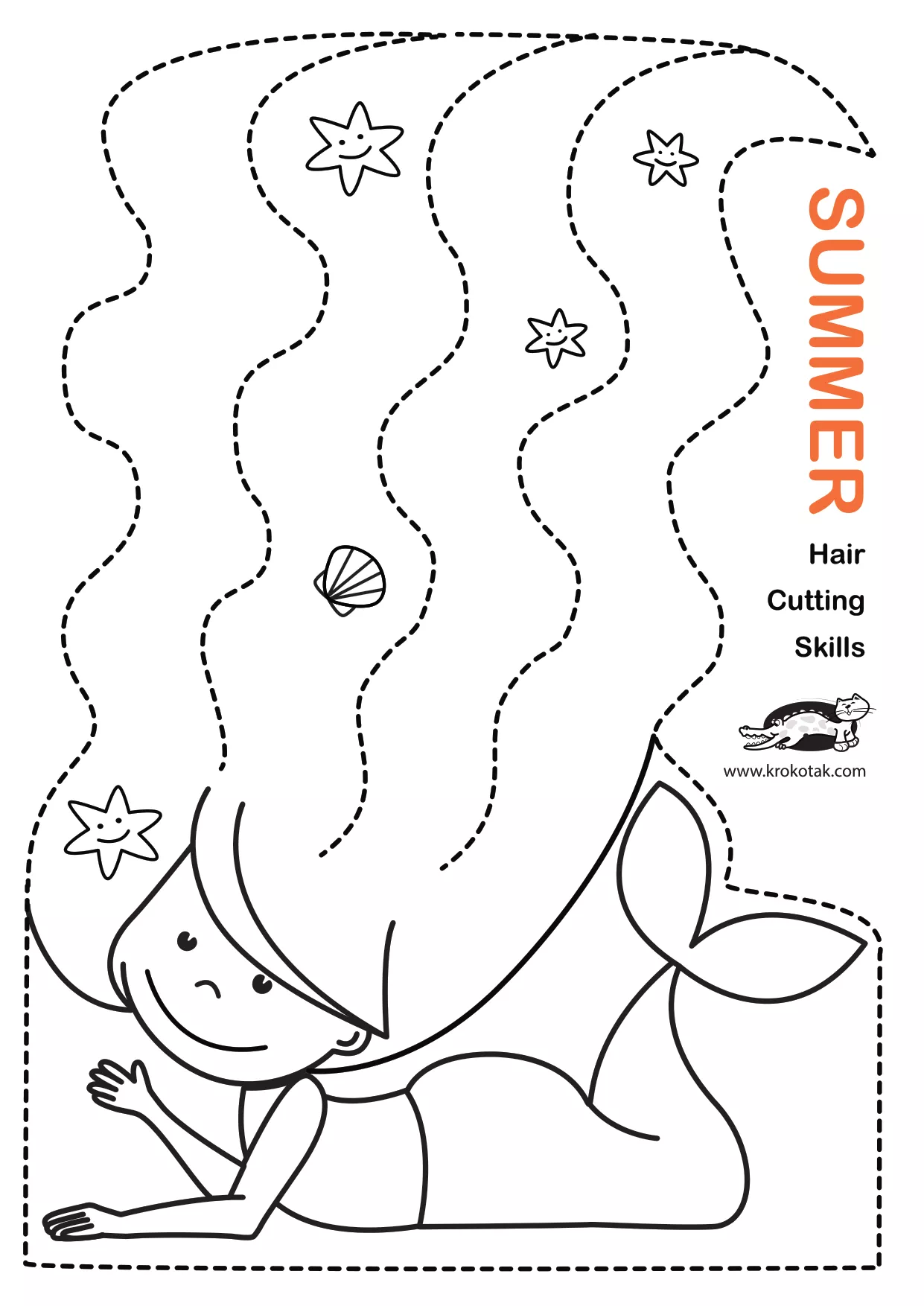 手工着色西瓜剪刀