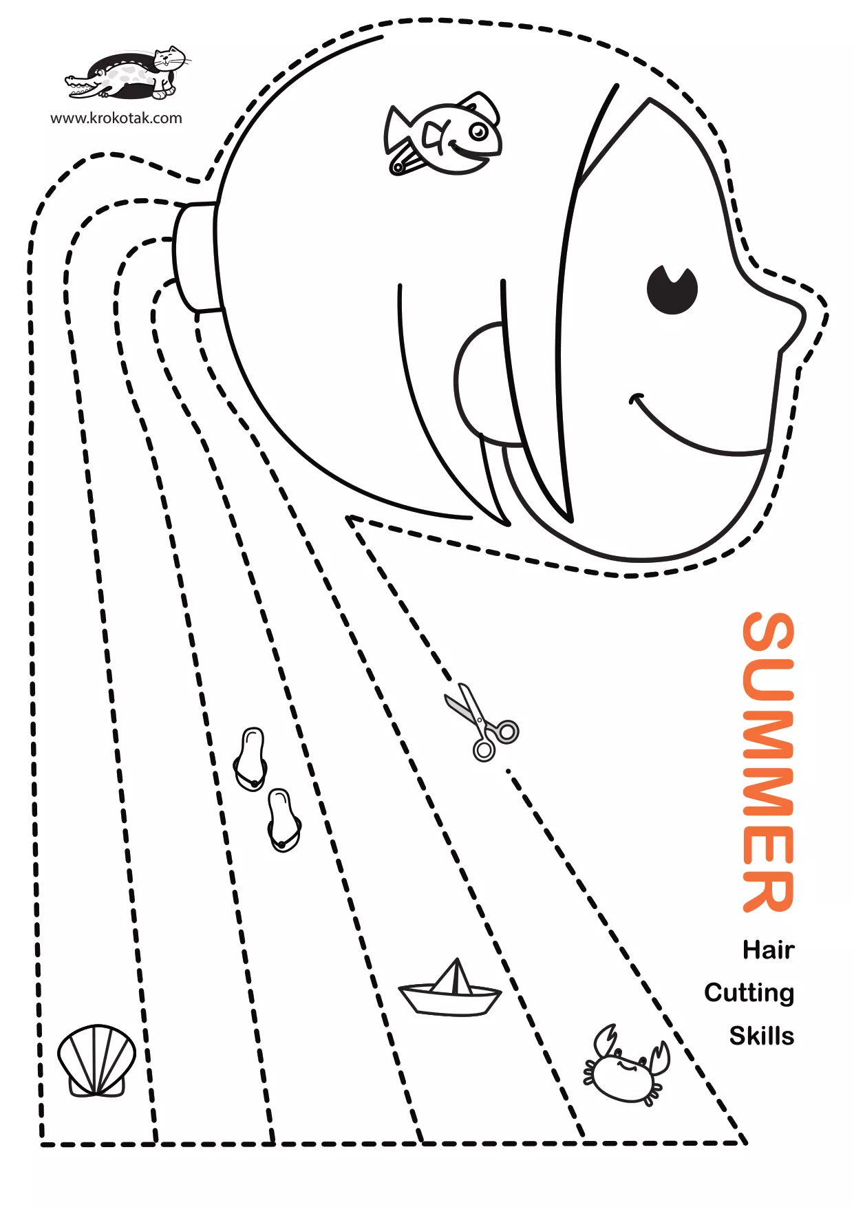 手工着色西瓜剪刀